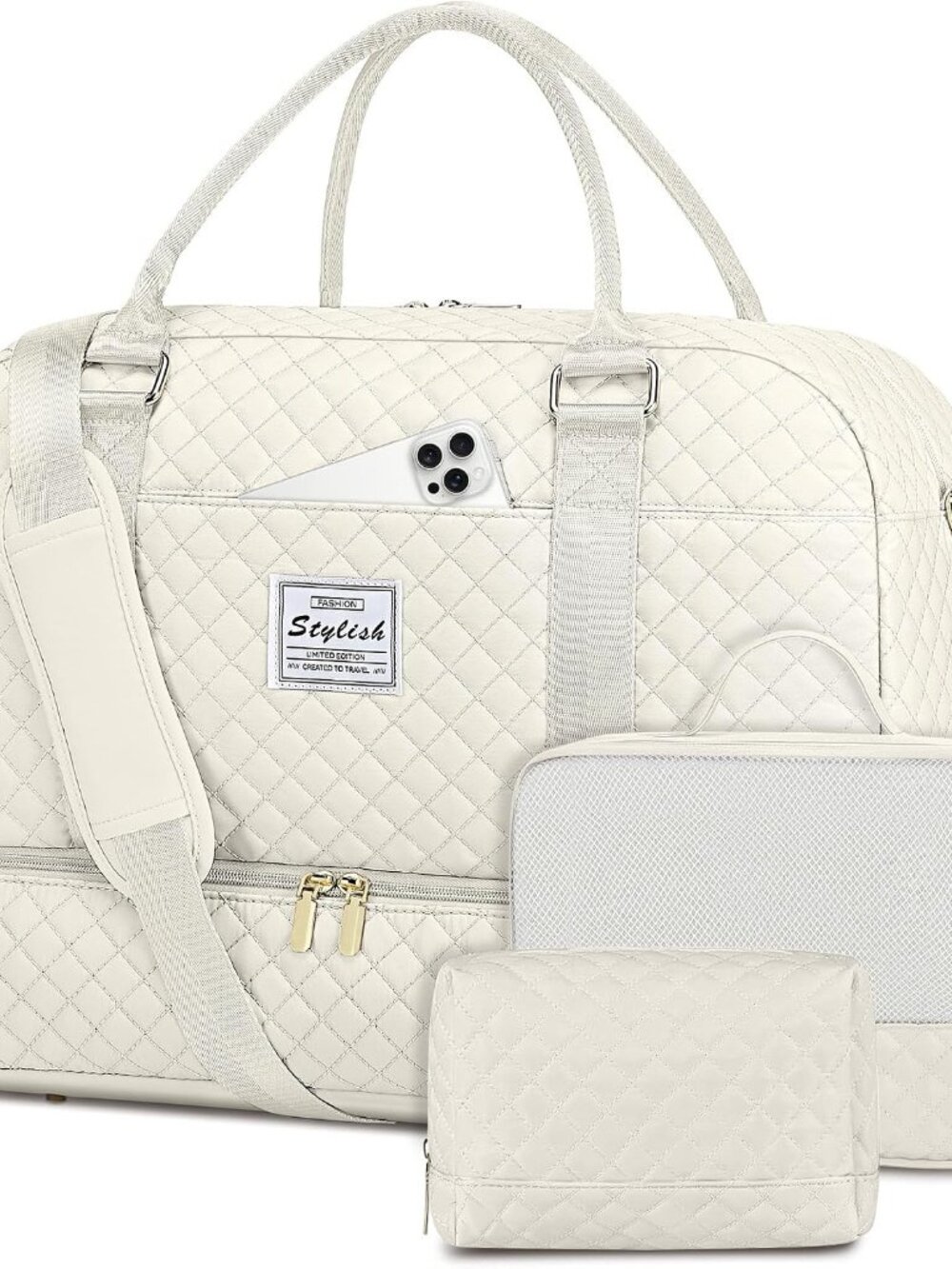 Travel Duffle Weekender Bags for Women: Overnight Bag with Shoe Compartment Carr